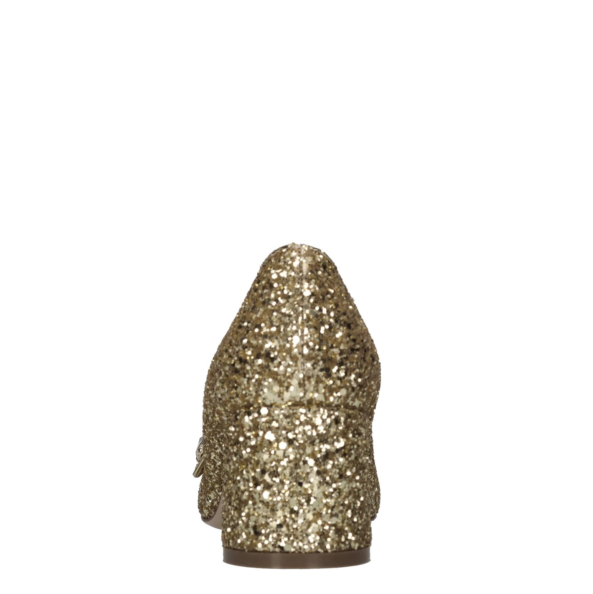 Décolleté in tessuto glitter con applicazione gioiello 