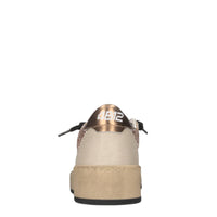 Sneakers in pelle e glitter 