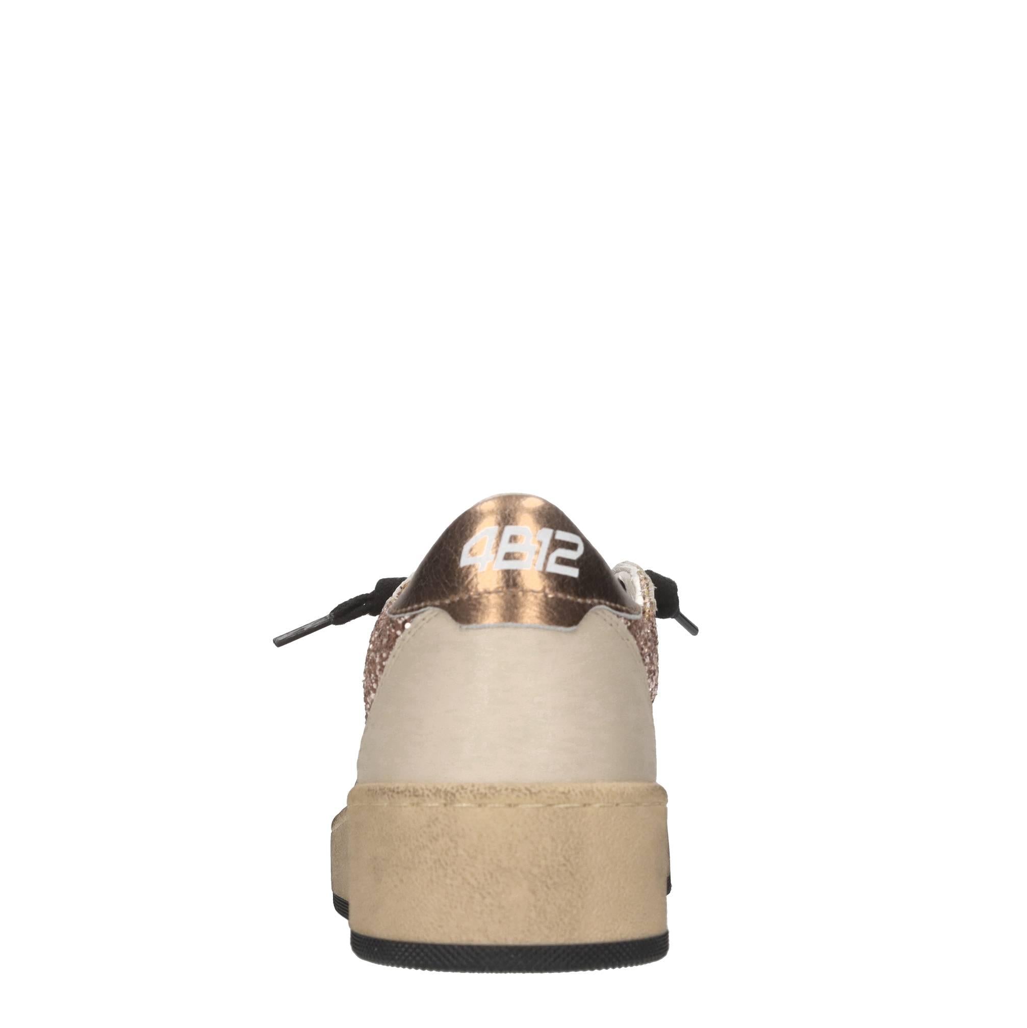 Sneakers in pelle e glitter 