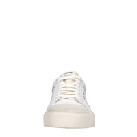 Sneakers in pelle e tessuto 