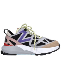 Sneakers in tessuto e camoscio 