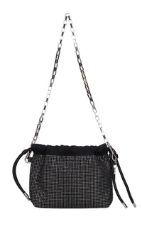 Borsa Mini Eva in raso e strass 