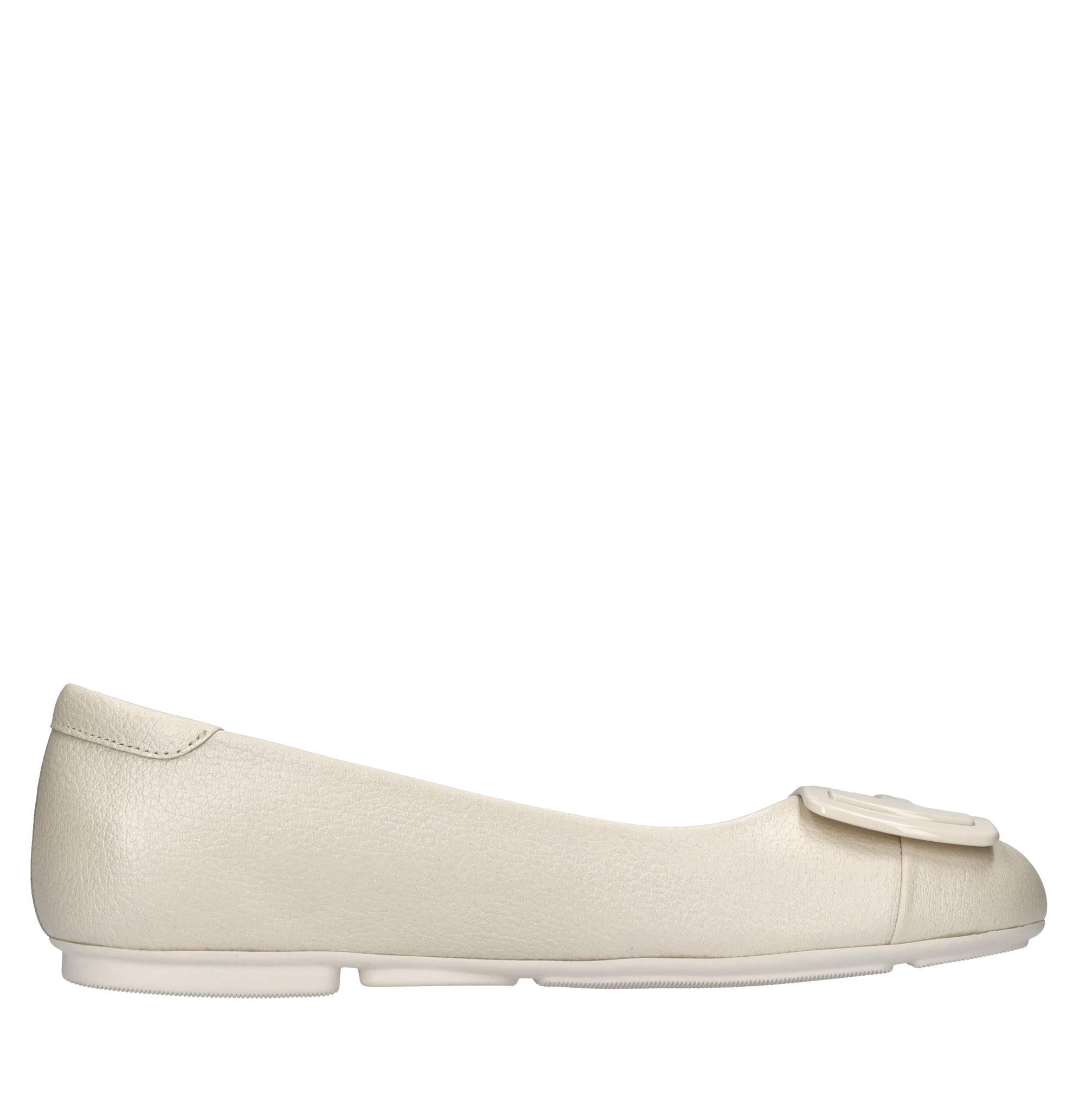 Ballerine in pelle con microglitter 