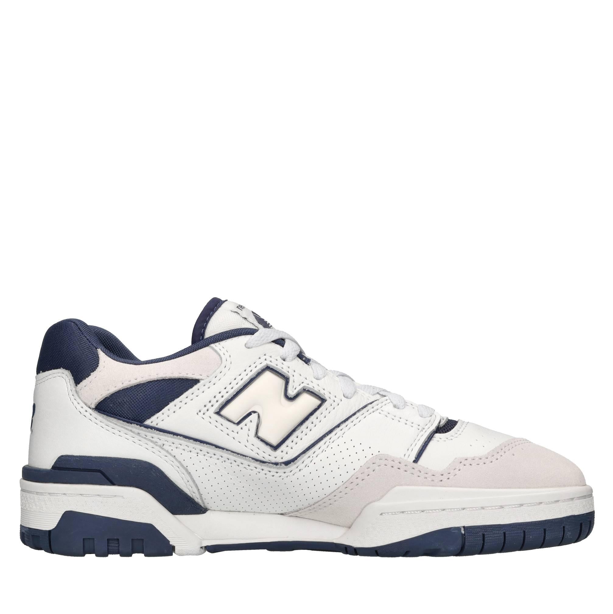 Sneakers in pelle e tessuto 