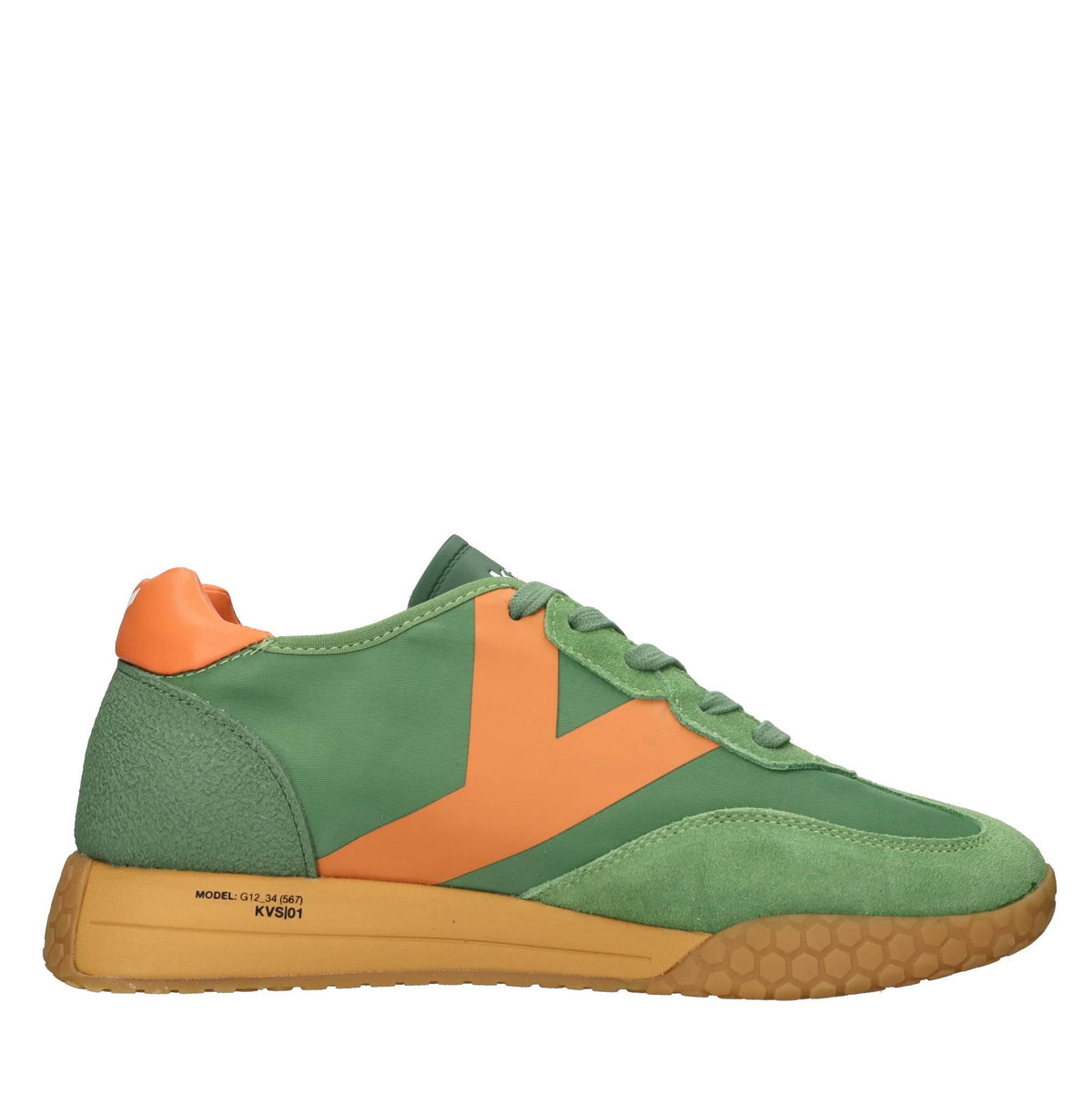 Sneakers in camoscio ecopelle e tessuto 