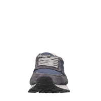 Sneakers in pelle e tessuto 