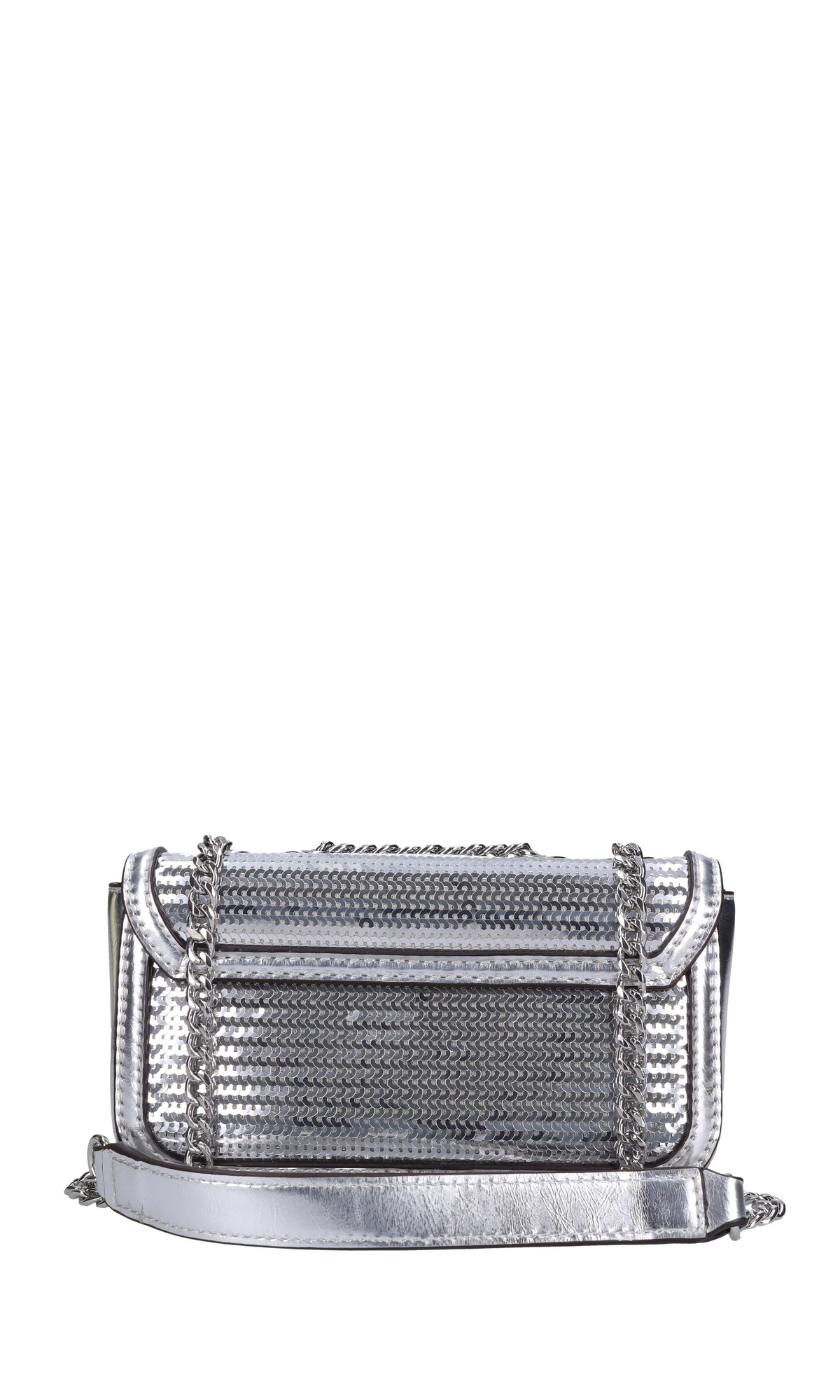 Borsa in ecopelle e paillettes 
