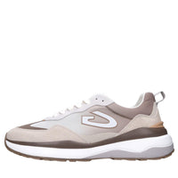 Sneakers in pelle e tessuto 