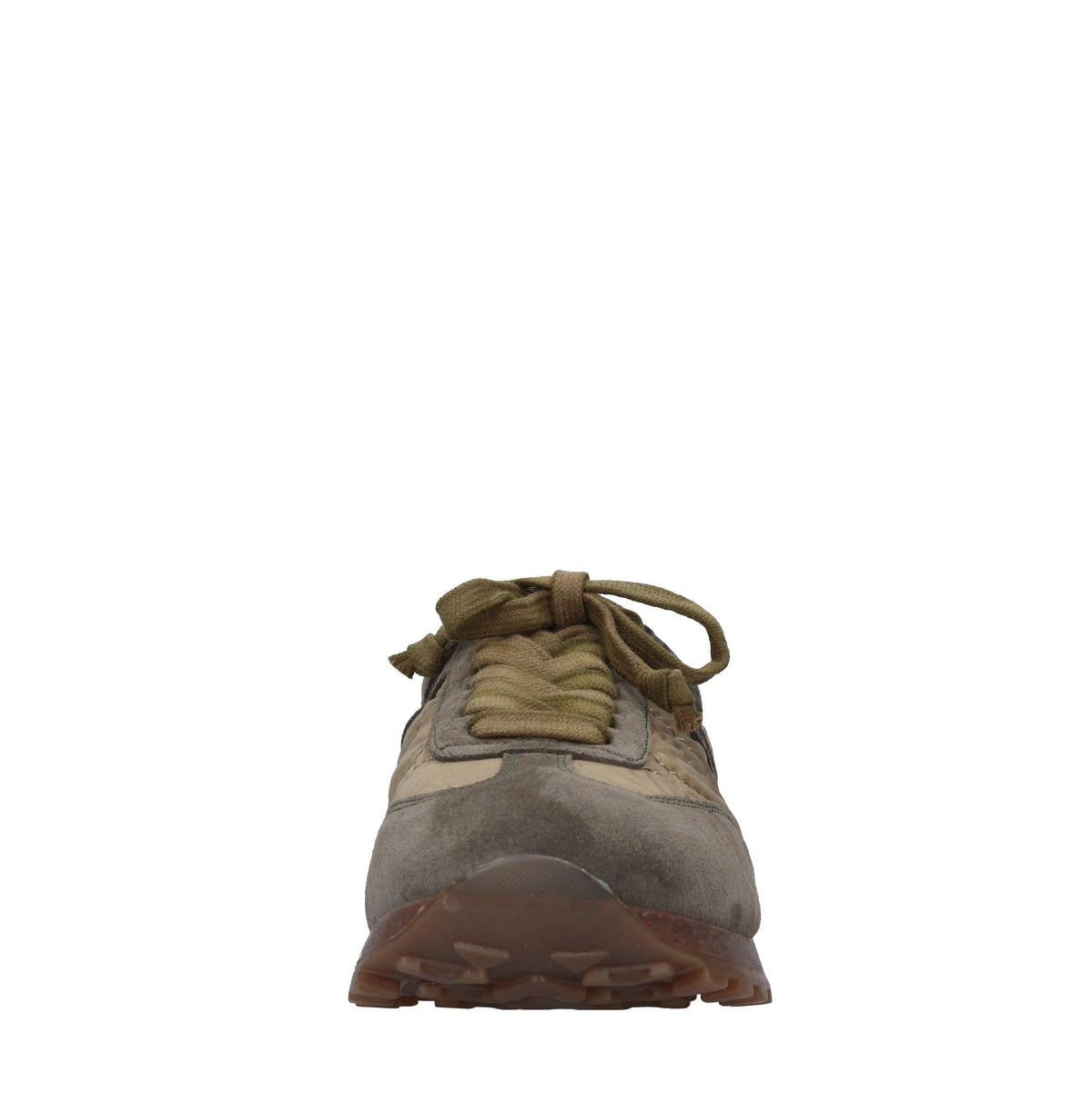 Sneakers in camoscio e tessuto 