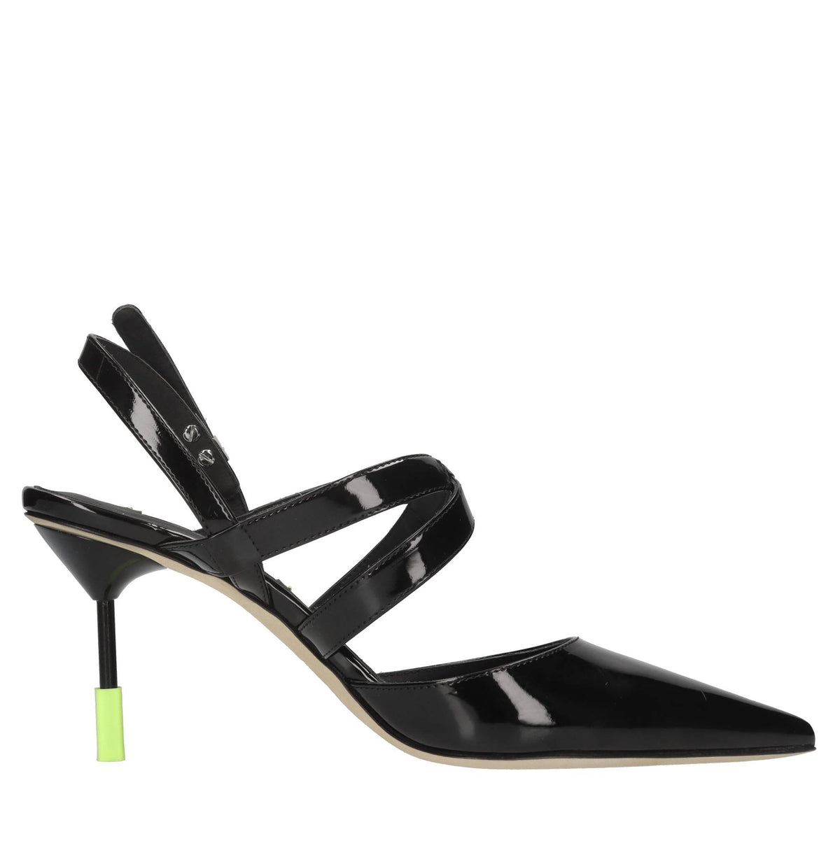 Décolleté slingback in vernice 