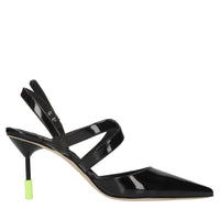 Décolleté slingback in vernice 