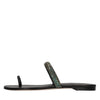 CASADEI Olimpo Flat Sandals in Leather and Rhinestones