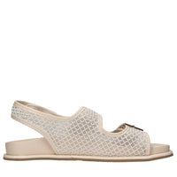 Sandali in ecopelle, rete in tessuto e strass 