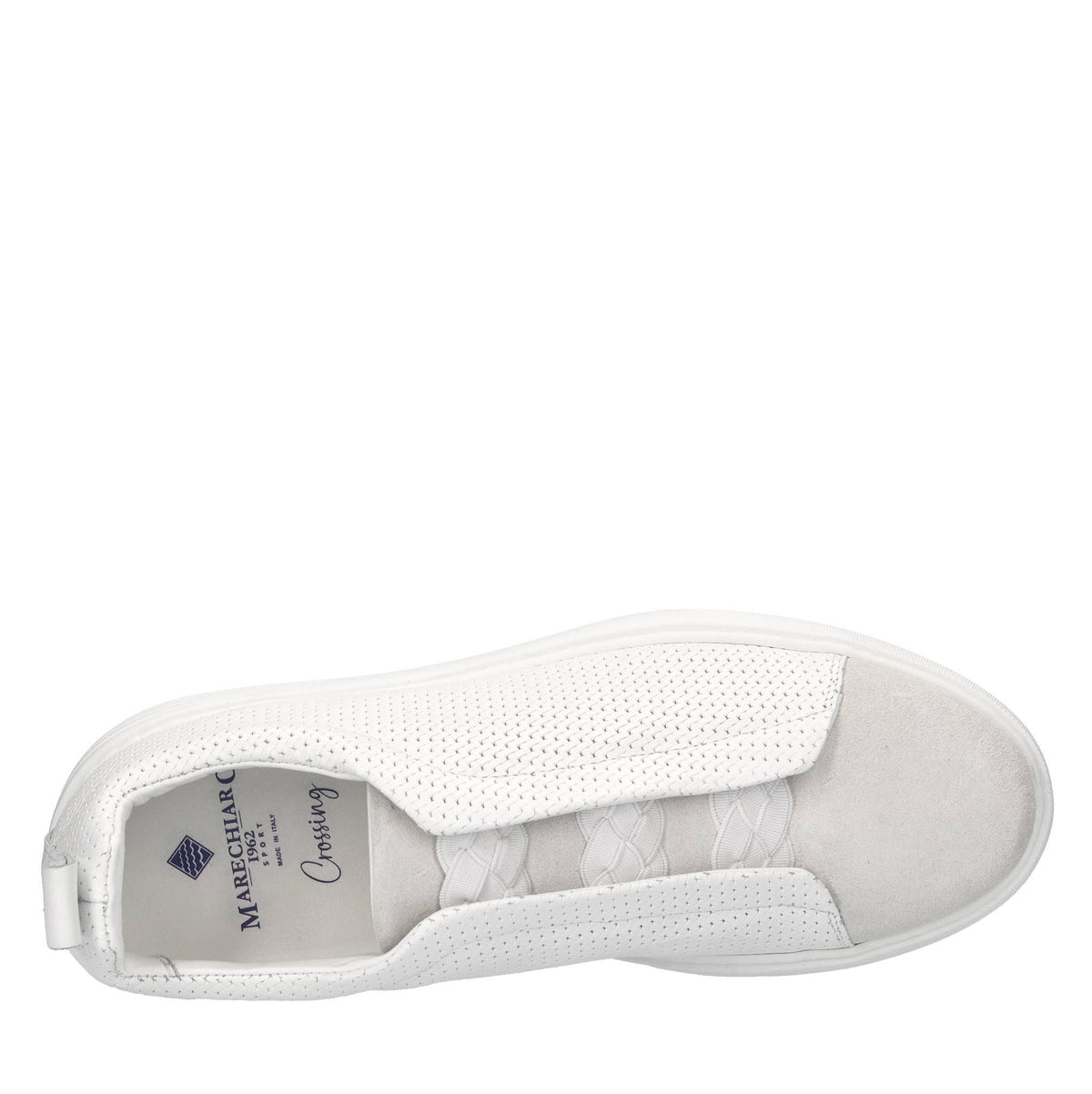 Slip-on in pelle e camoscio 