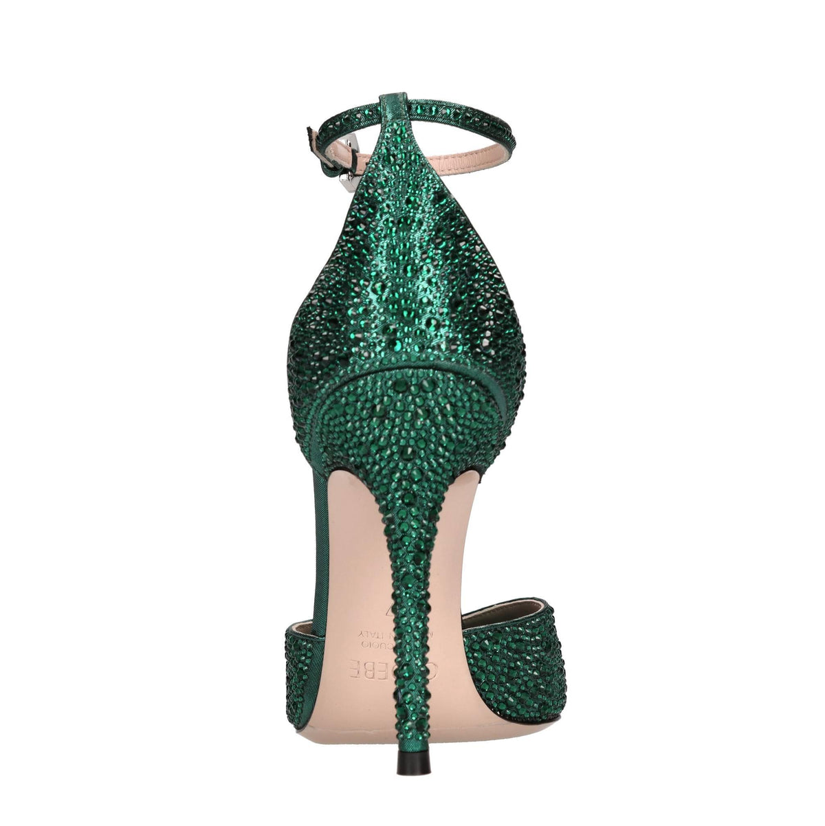 Décolleté slingback modello Anitta in raso e strass 
