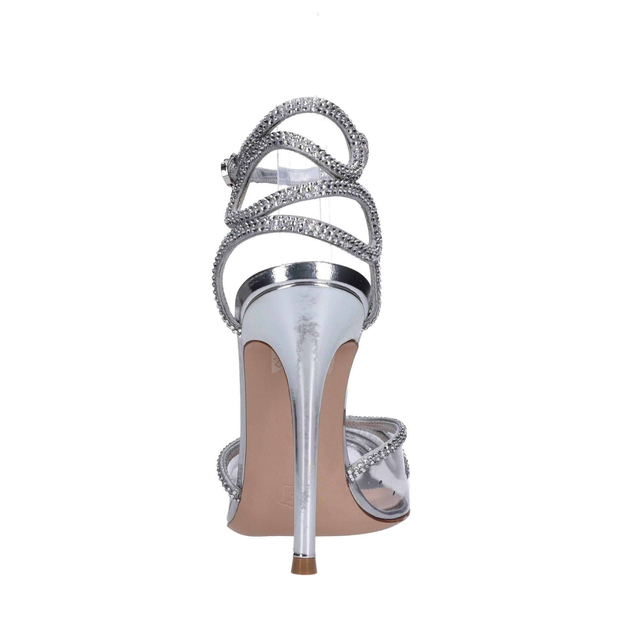 Décolleté slingback in pelle e plexi 
