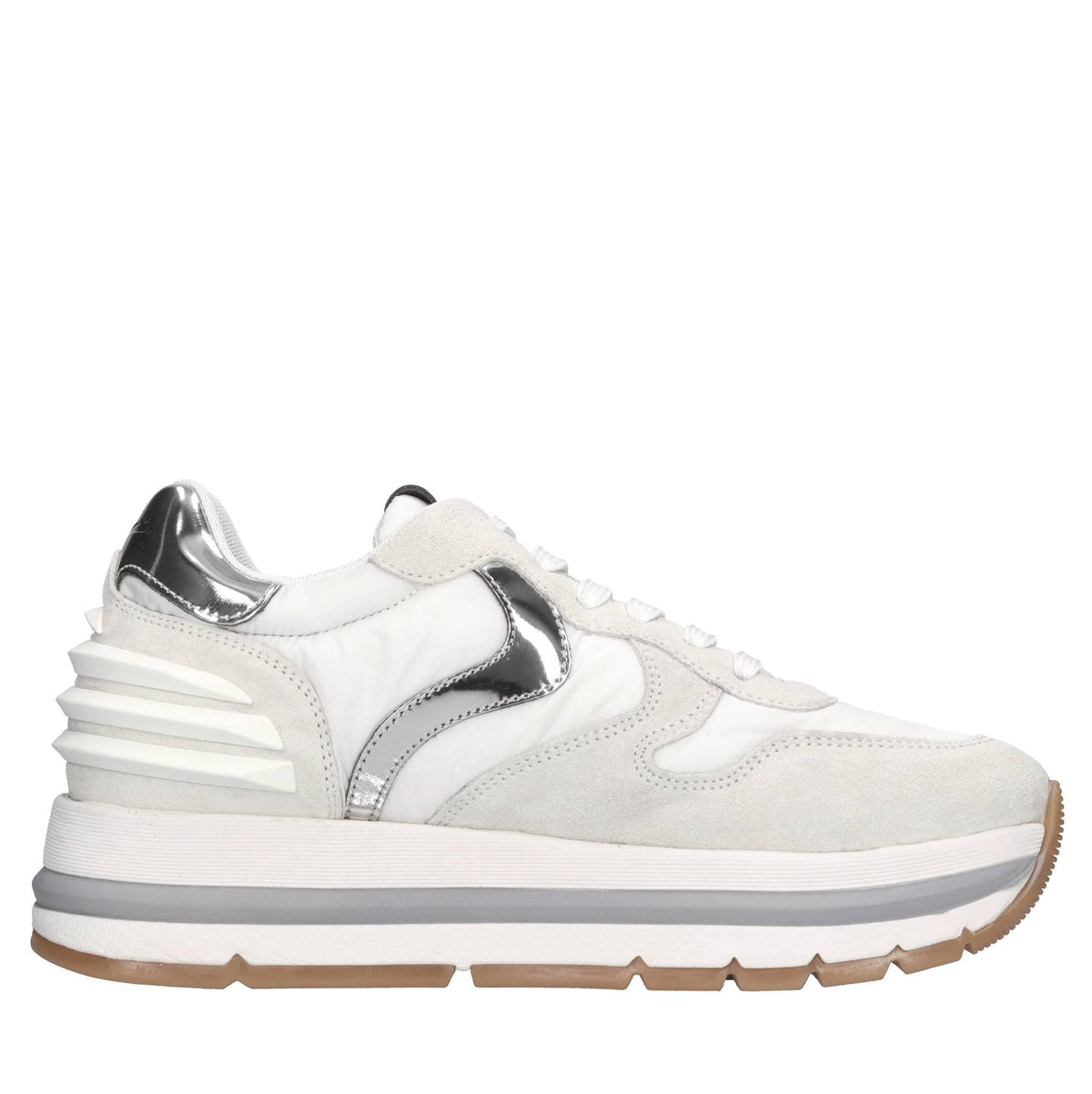Sneakers in camoscio e tessuto 