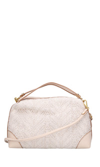 Borsa in tessuto e pelle 