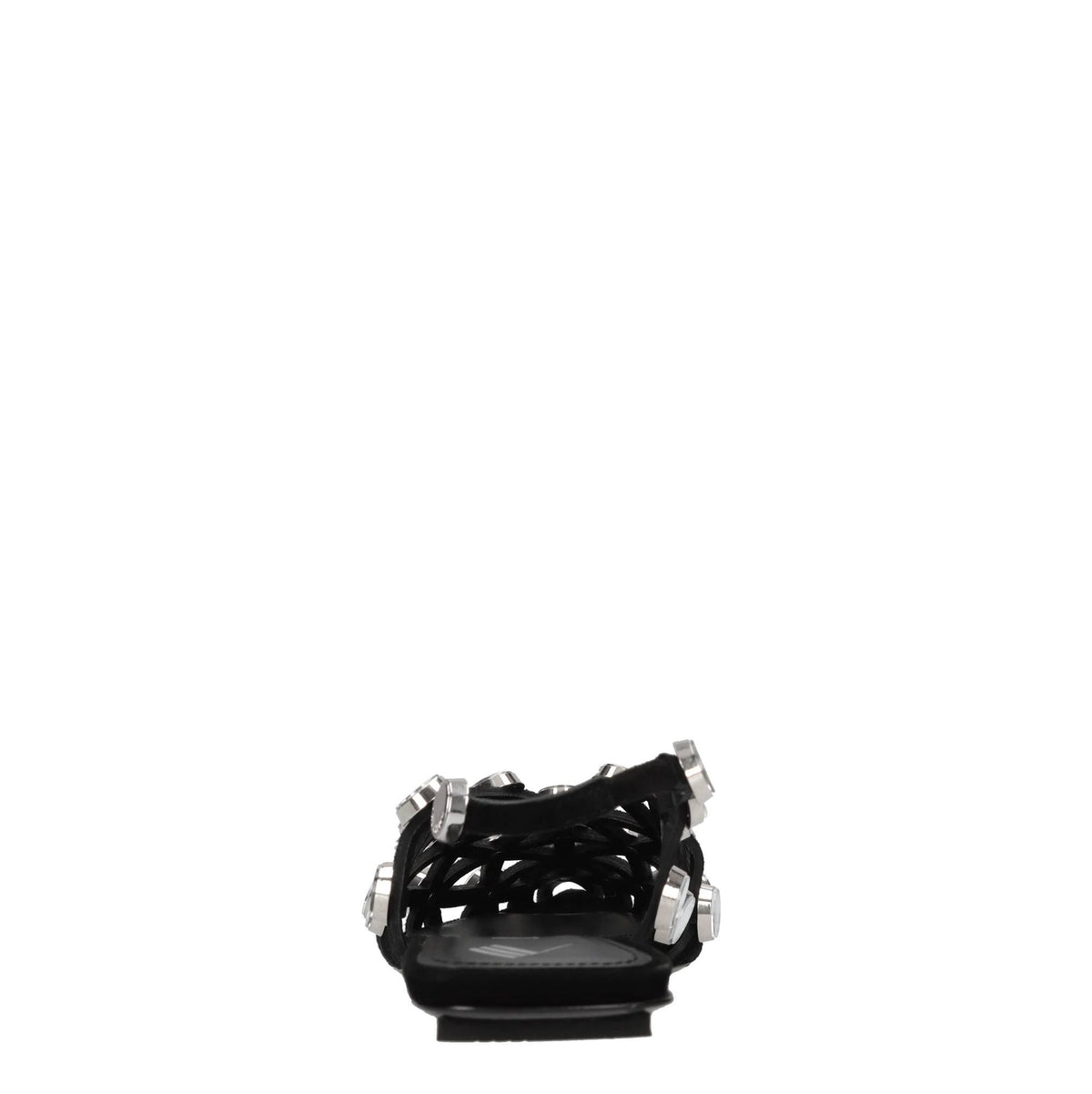 Ballerine slingback Grid in camoscio con applicazione di specchietti 
