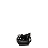 Ballerine slingback Grid in camoscio con applicazione di specchietti 