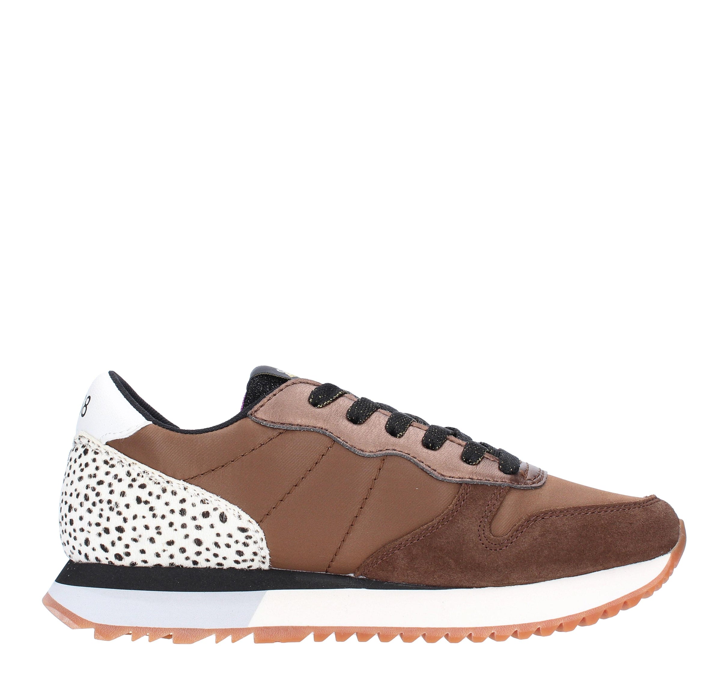 Sneakers modello Z43211 SUN68 in pelle scamosciata, tessuto traspirante e cavallino 