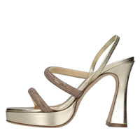 Sandali in pelle e strass 