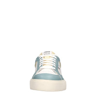 Sneakers in pelle e tessuto 