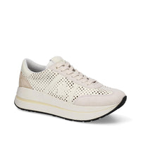 Sneakers in pelle ecopelle e tessuto 