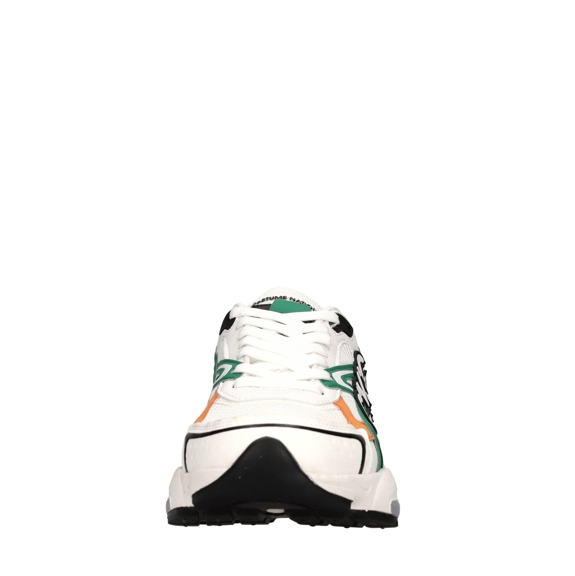 Sneakers in camoscio e tessuto 