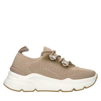 Sneakers in tessuto e pelle 