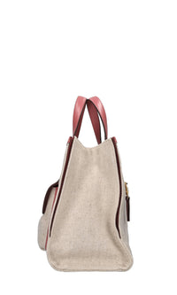 Borsa in tessuto e pelle 