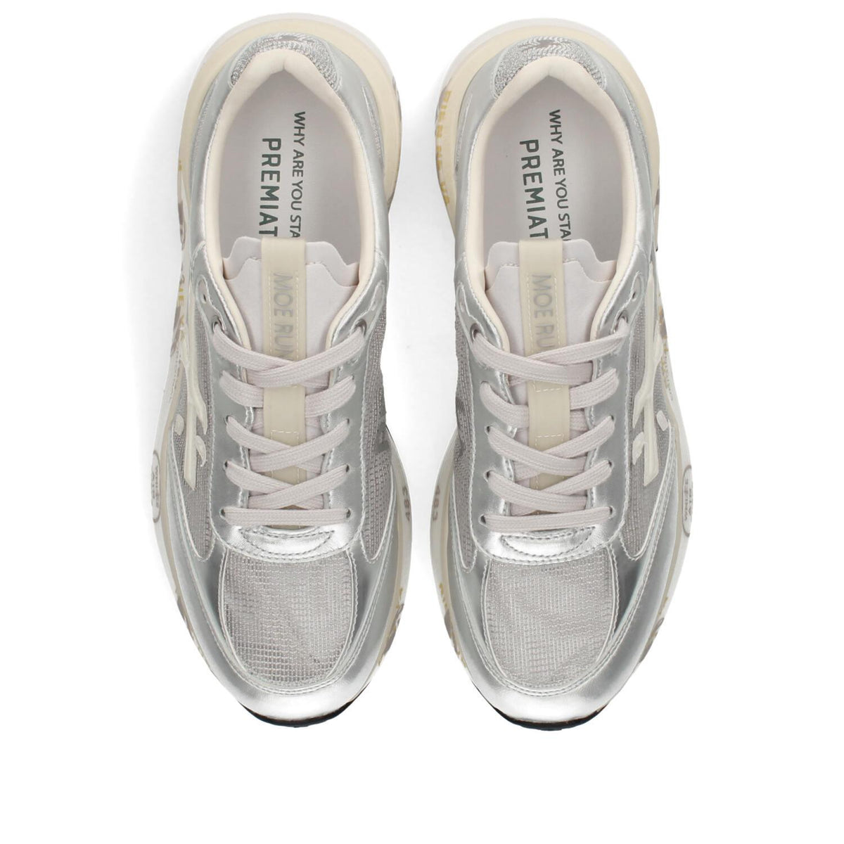 Sneakers in tessuto pelle ed ecopelle 