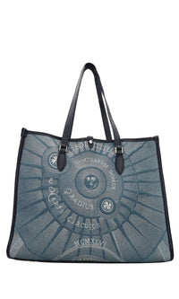 Borsa in tessuto ed ecopelle 