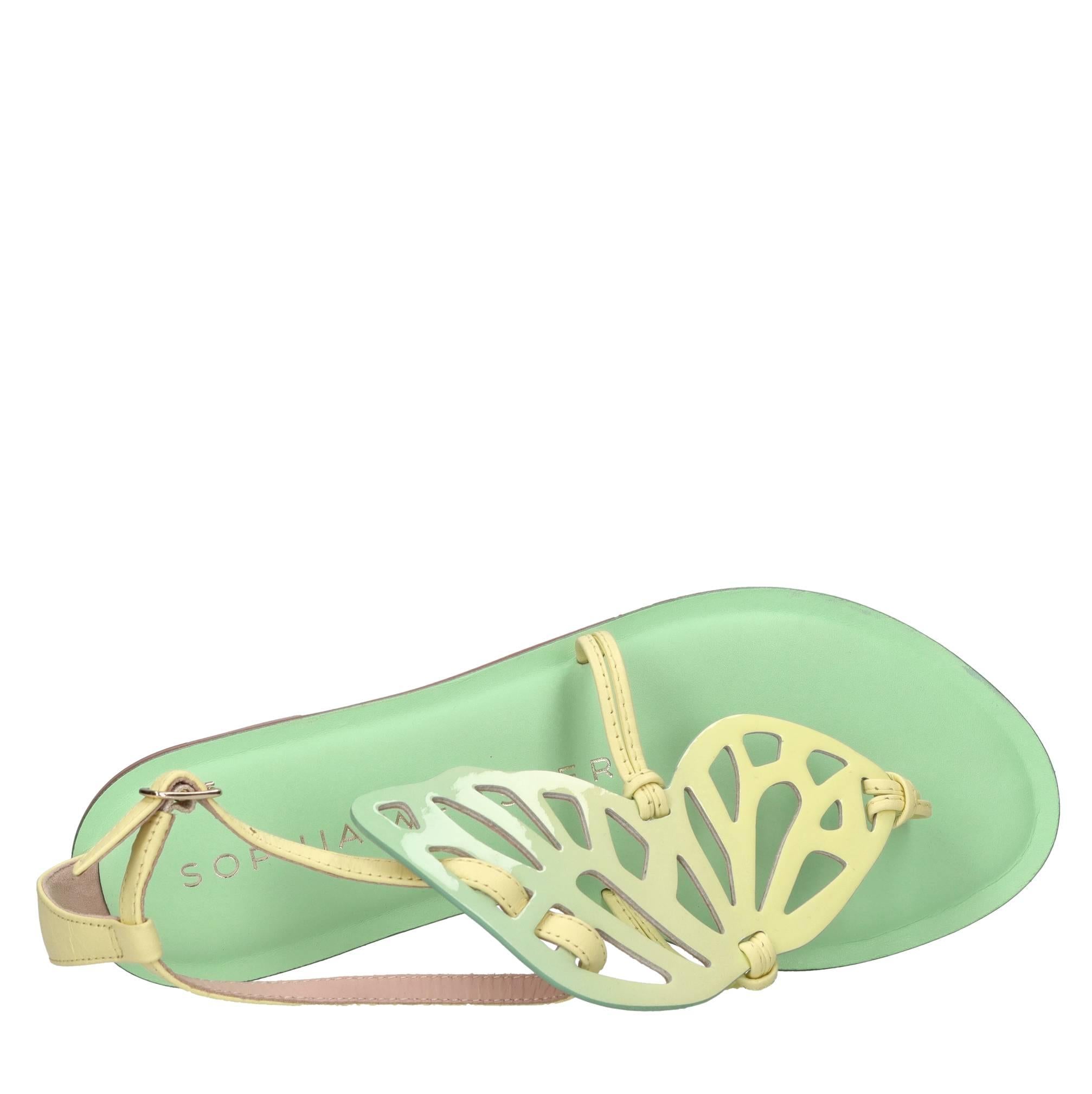 Sandali flat modello BUTTERFLY FLAT in pelle 