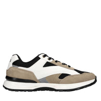 Sneakers in camoscio e tessuto 