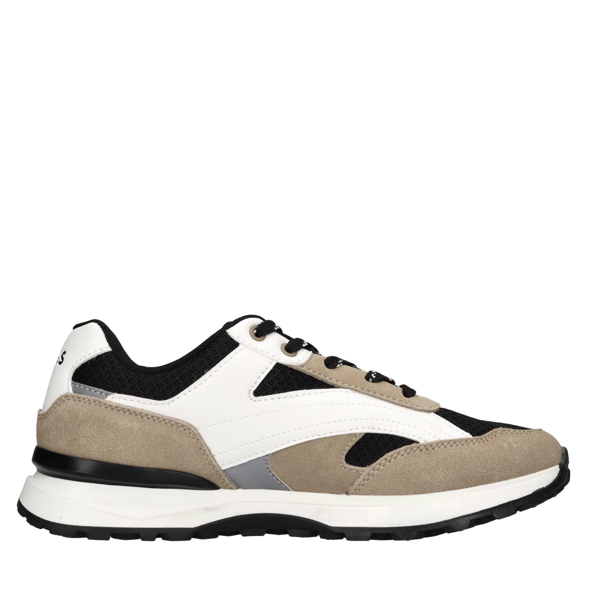 Sneakers in camoscio e tessuto 