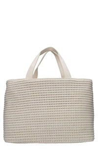 Borsa in tessuto e rafia 