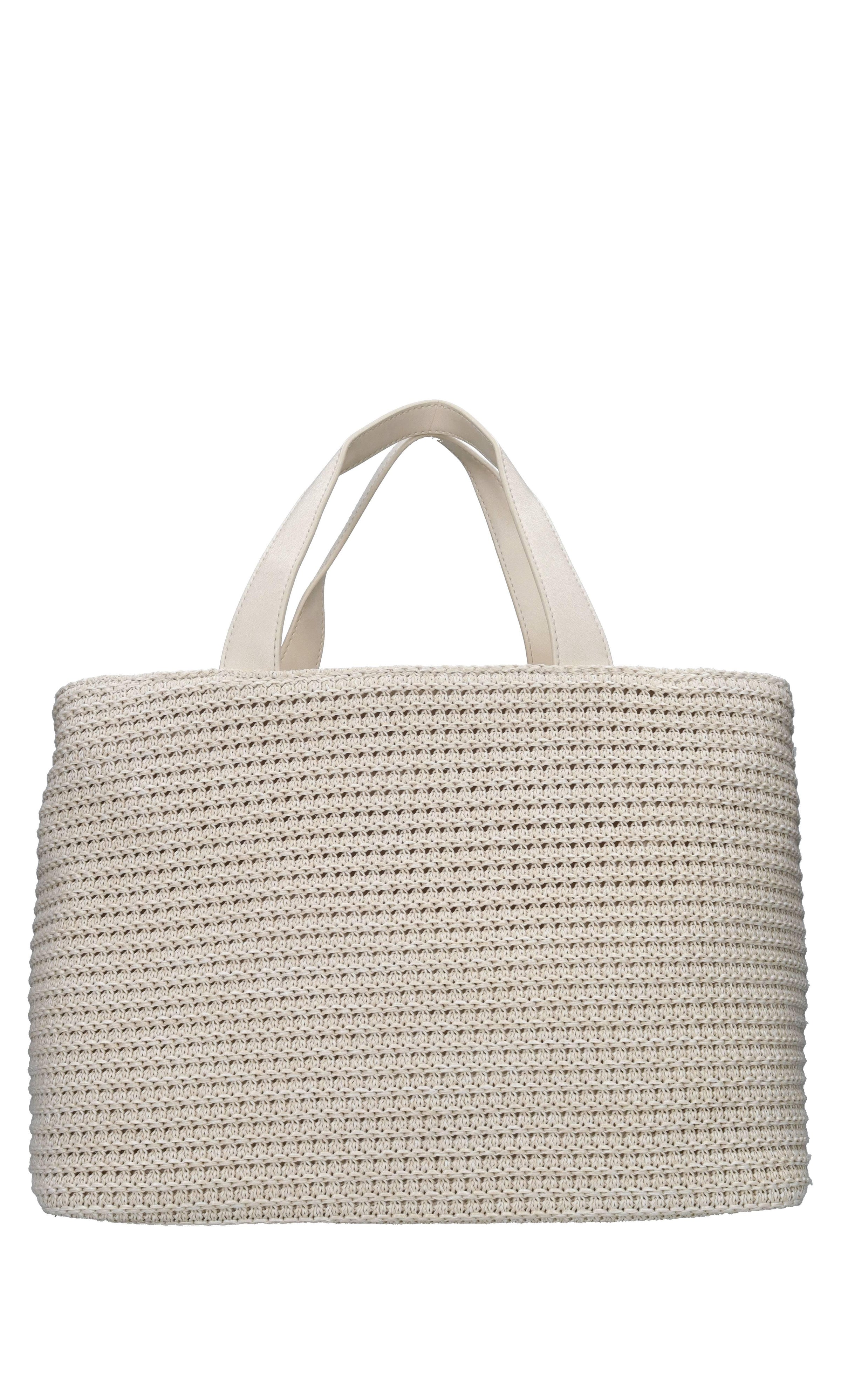 Borsa in tessuto e rafia 