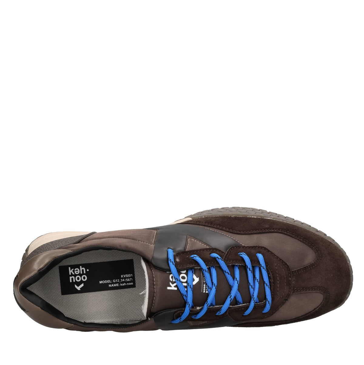 Sneakers in camoscio e tessuto 