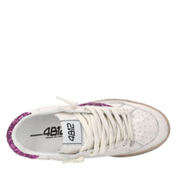 Sneakers in pelle e glitter 