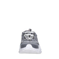Sneakersr in pelle e tessuto 