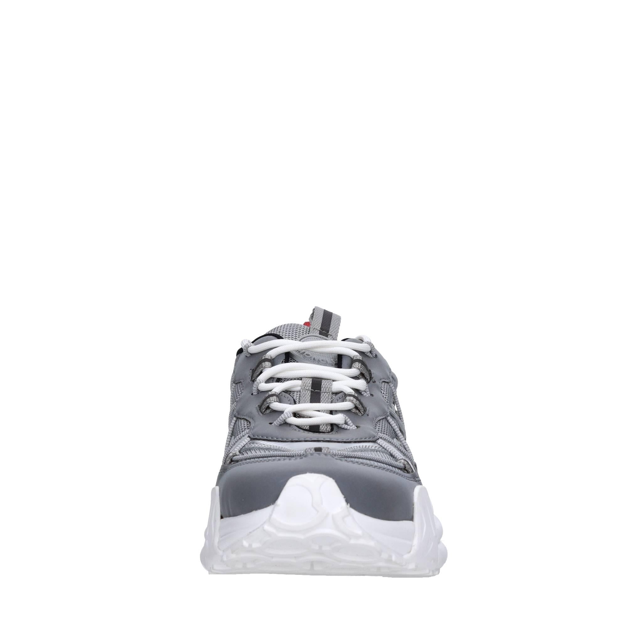 Sneakersr in pelle e tessuto 
