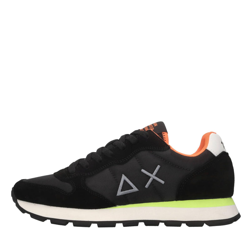 Sneakers in pelle ecopelle e tessuto 