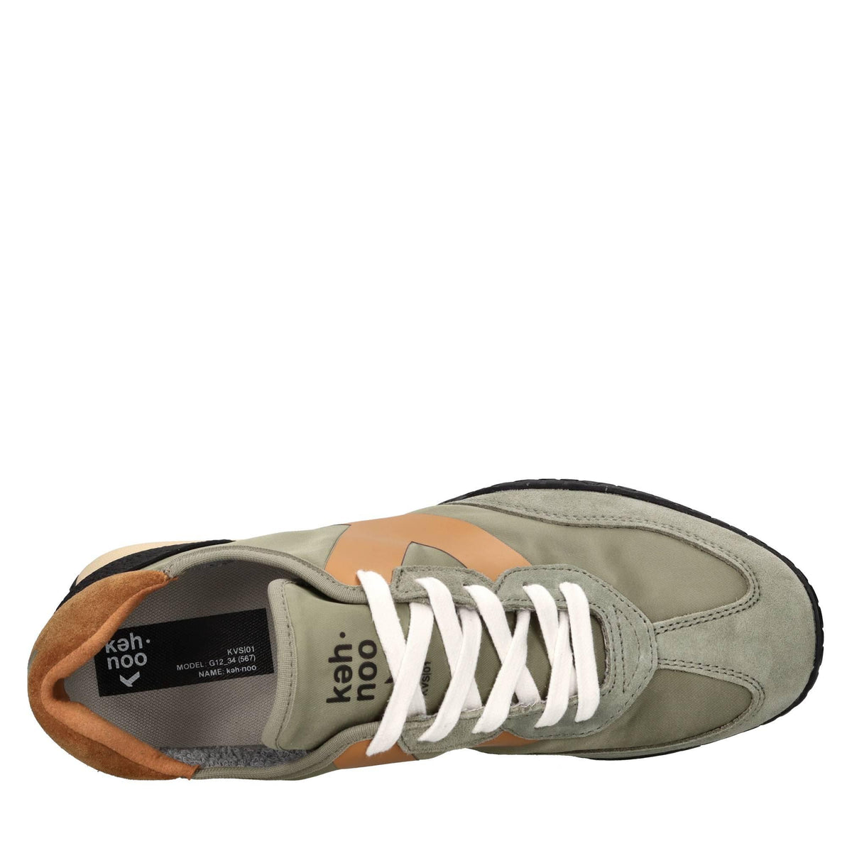 Sneakers in camoscio e tessuto 