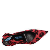 Décolleté slingback in tessuto 