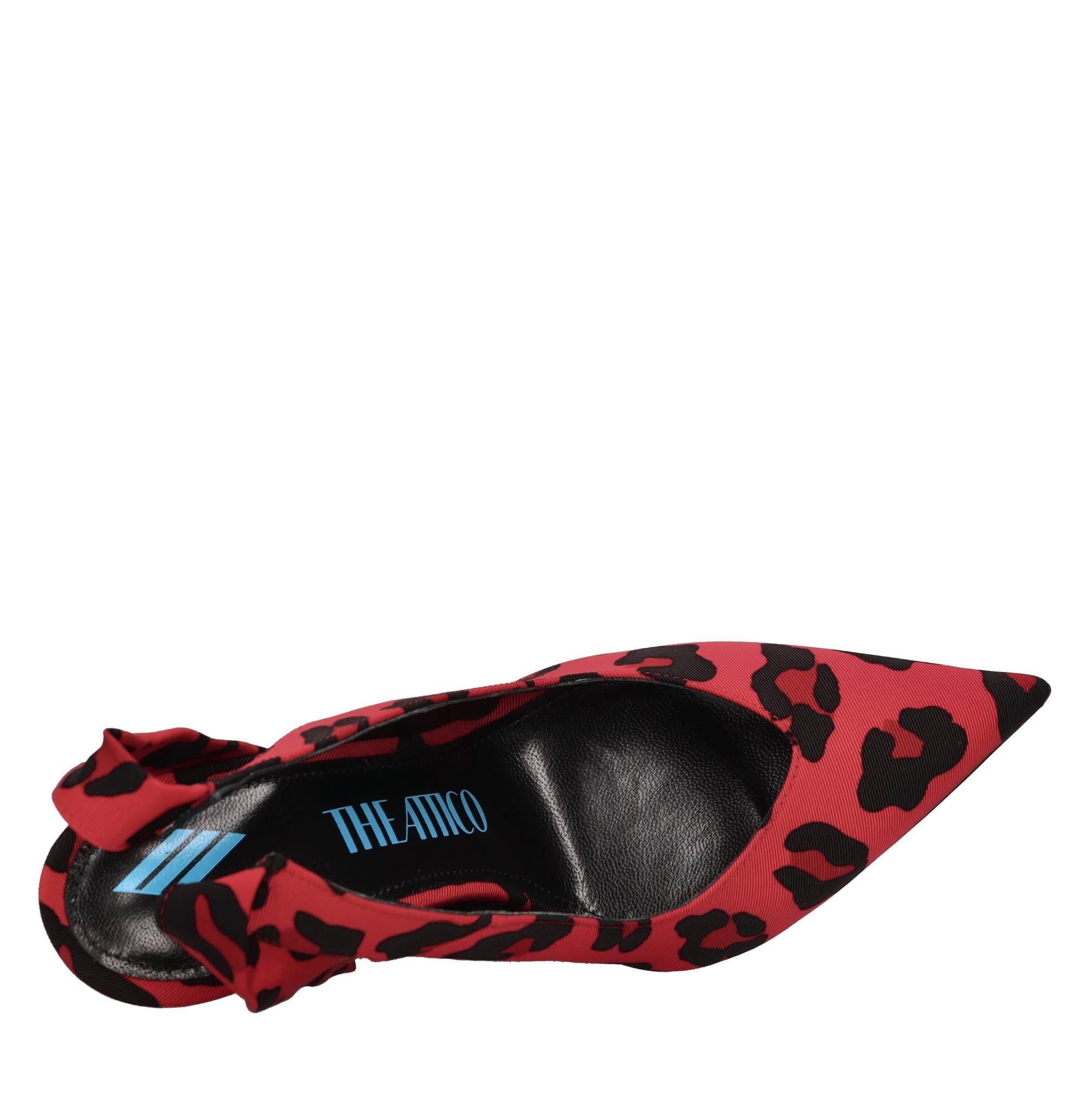 Décolleté slingback in tessuto 