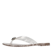 Sandali flat Jelly Glitter in PVC e Swarovski 