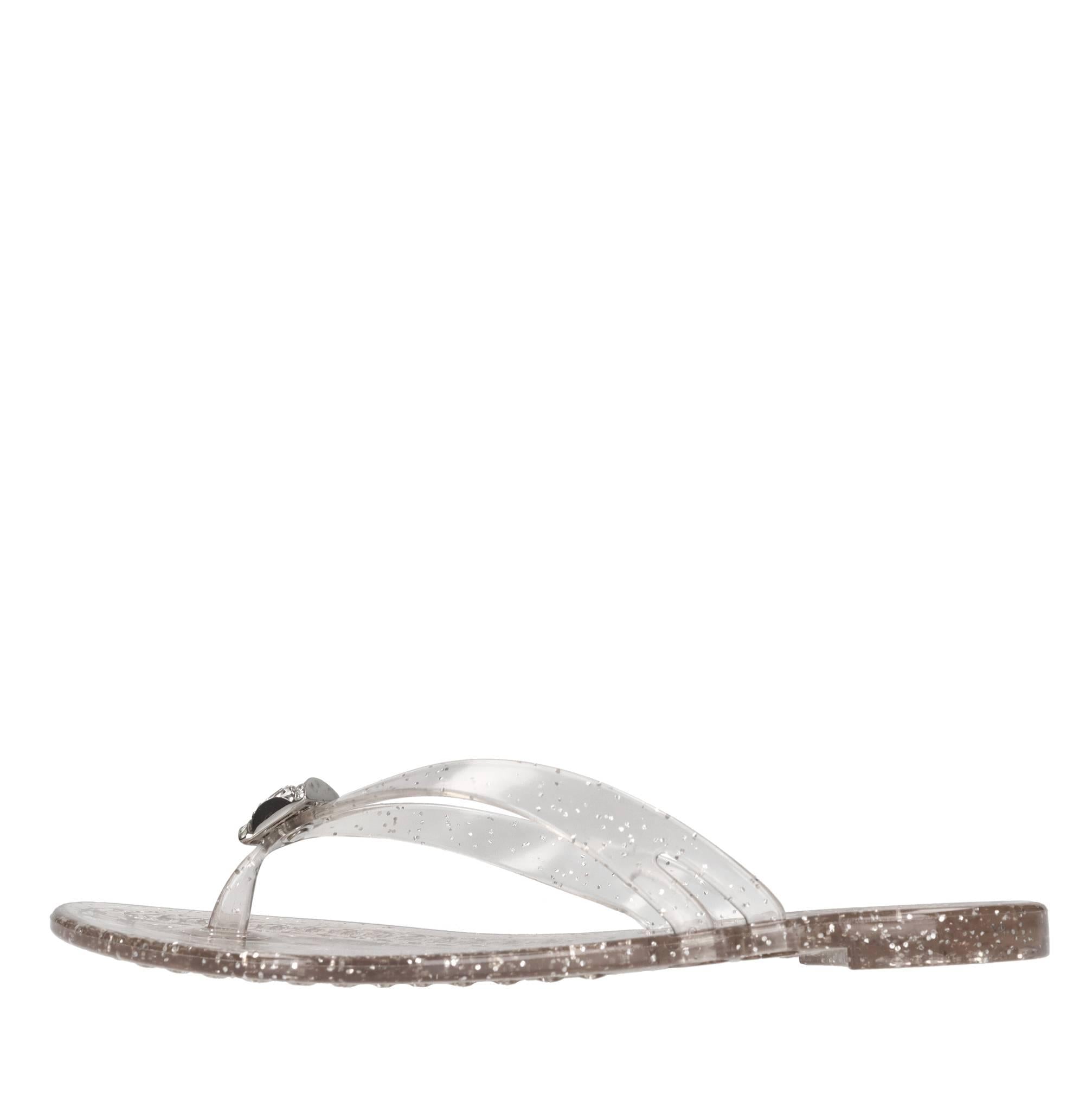 Sandali flat Jelly Glitter in PVC e Swarovski 