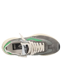 Sneakers in pelle e tessuto 