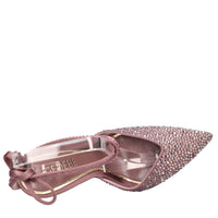 Décolleté slingback Julia in raso e strass 